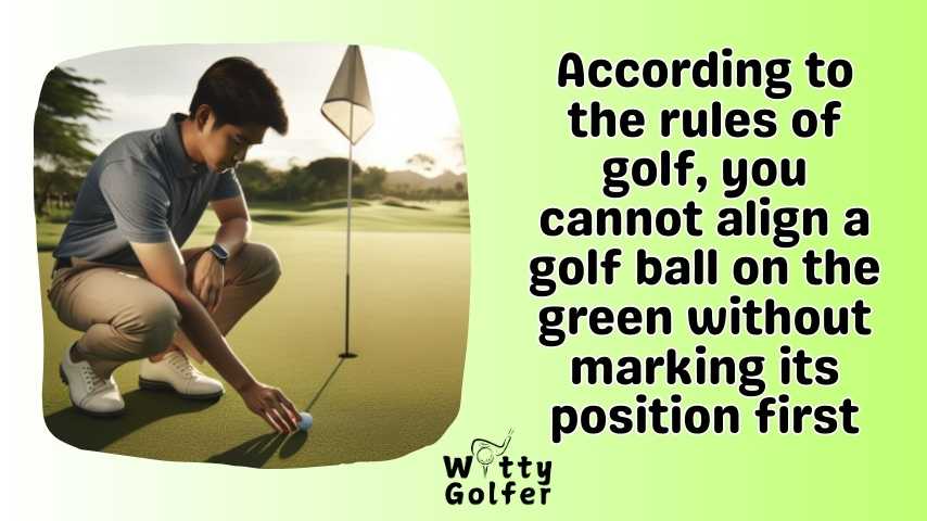 Can You Align a Golf Ball on the Green Without Marking