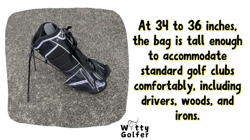 How Tall is the Nitro Lightweight Stand Golf Bag