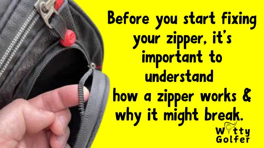 How to Fix a Broken Zipper on a Golf Bag