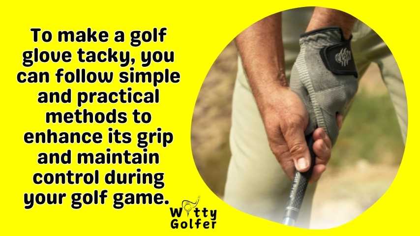 How to Make a Golf Glove Tacky