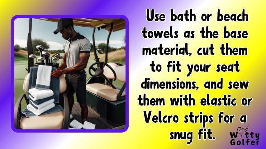 how to make golf cart seat covers out of towels