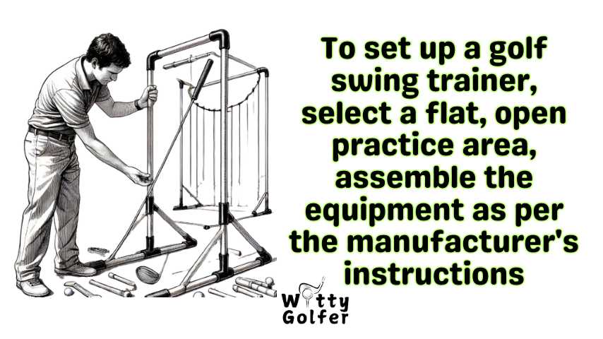 how to set up golf swing trainer