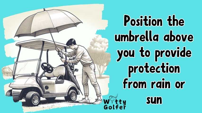 how to use a golf umbrella