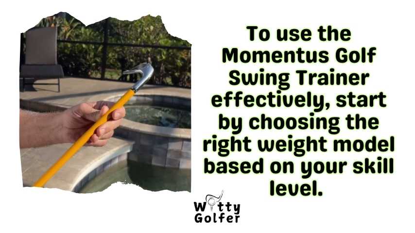 how to use momentus golf swing trainer