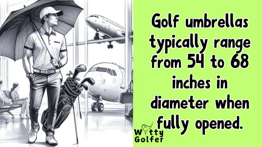 how wide is a golf umbrella