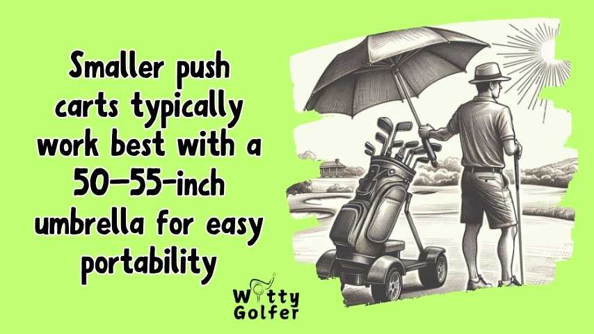 what size umbrella for golf push cart